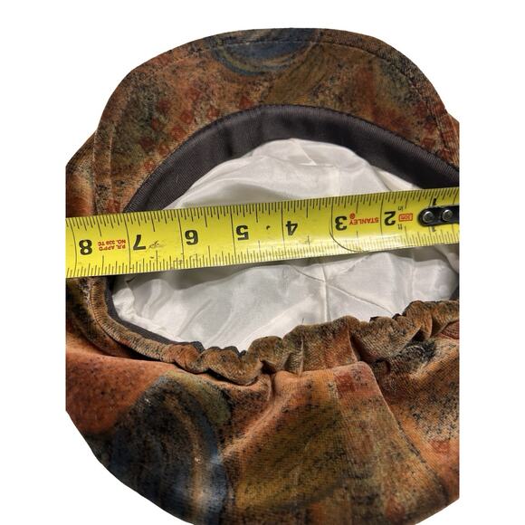 Vintage 70s Disco Retro Baker Boy Hat Handmade Velvet Newsboy Derby Cap main image 7